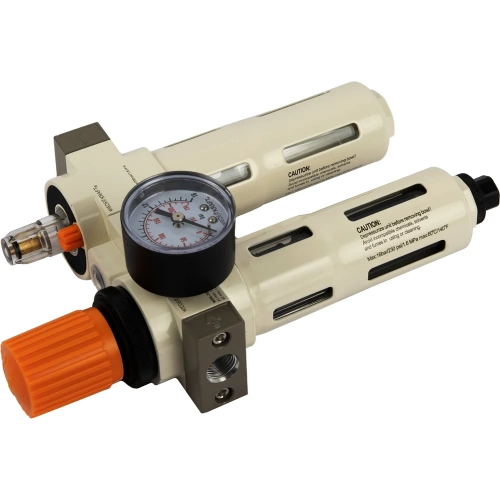 Блок подготовки воздуха WIEDERKRAFT 1/4, 16 бар с влагоотделителем 5 мк, лубрикатором и регулятором давления WDK-70120FA фото 4