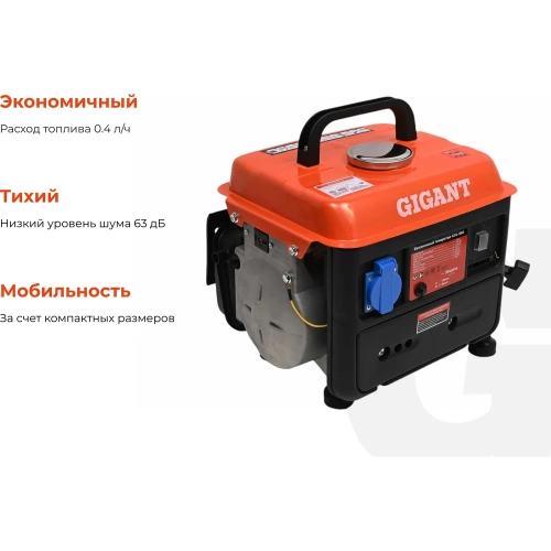 Бензиновый генератор Gigant (950 Вт; 12 В розетка) GGL-950 фото 4 Бензиновый генератор Gigant (950 Вт; 12 В розетка) GGL-950 фото 4
