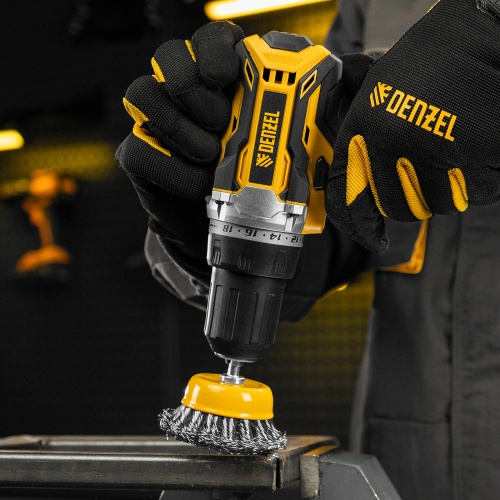 Щетка для дрели, 65 мм, Чашка, со шпилькой, нержавеющая крученая проволока Denzel фото 9