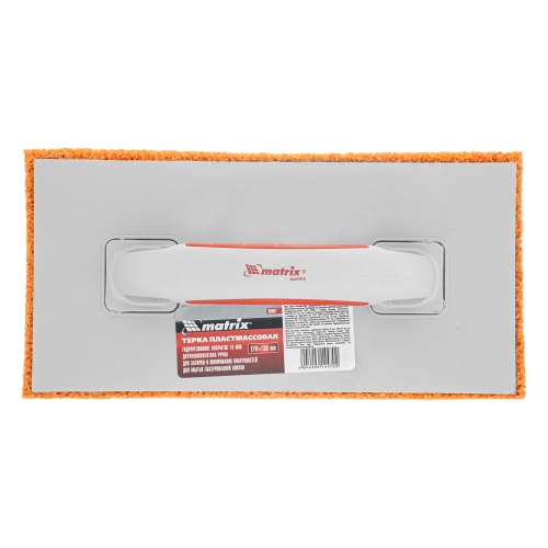 Терка пластмассовая, гидрорезиновое покрытие 18 мм, 270 x 130 мм, двухкомпонентная ручка Matrix фото 7 Терка пластмассовая, гидрорезиновое покрытие 18 мм, 270 x 130 мм, двухкомпонентная ручка Matrix фото 7