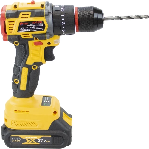 Аккумуляторная дрель бесщеточная EDON AD-21PBL набор 24895 фото 4