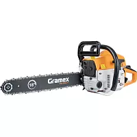 Пила бензиновая цепная Gramex CS-1835 2,5 кВт, 3,5 л.с, шины 18 дюймов/45 cм 0,325 дюйма, 1,3 мм-72 зв 1/2 29647