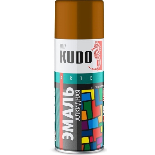 Эмаль аэрозольная универсальная Kudo KU-1022 охра 520 мл