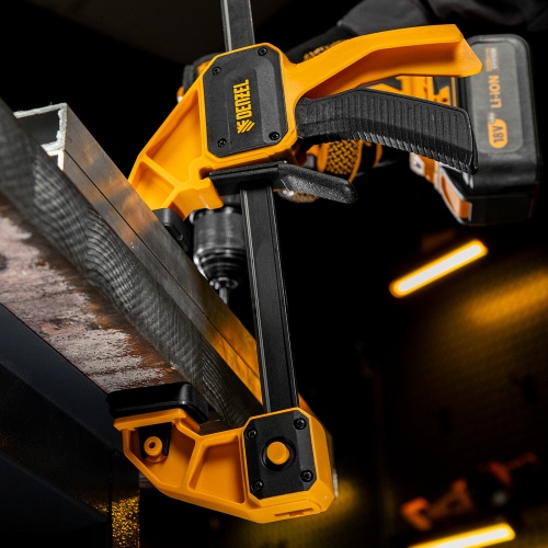 Струбцина F-образная, быстрозажимная, 300 х 80 мм, усиленный нейлоновый корпус Denzel фото 9