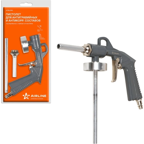 Пистолет для антигравийных и антикоррозийных составов под Евробаллон Airline с прямым соплом 50 мм ATBU050 Пистолет для антигравийных и антикоррозийных составов под Евробаллон Airline с прямым соплом 50 мм ATBU050