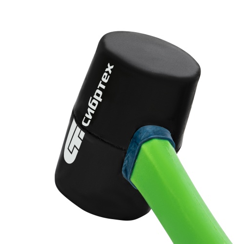 Киянка резиновая, 225 г, черная резина, фибергласовая рукоятка Сибртех фото 3