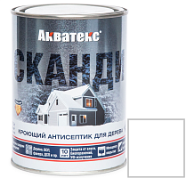 Антисептик акриловый кроющий для дерева Акватекс Сканди полуматовый Айсберг база А 0,75 л