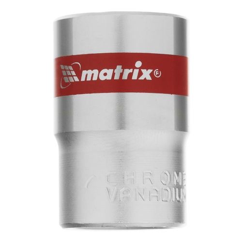 Головка торцевая, 18 мм, шестигранная, CrV, под квадрат 1/2, хромированная Matrix фото 3 Головка торцевая, 18 мм, шестигранная, CrV, под квадрат 1/2, хромированная Matrix фото 3