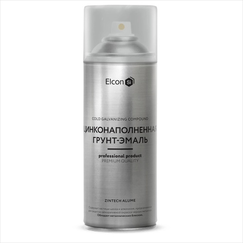 Грунт-эмаль аэрозоль Elcon Zintech Alume 520 мл Грунт-эмаль аэрозоль Elcon Zintech Alume 520 мл