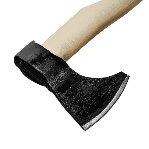 Топор кованый, в сборе, 700/950 г, деревянное топорище, 400 мм, таежный "Олень" фото 3