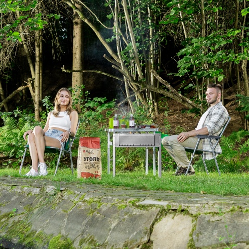 Мангал облегченный с ребрами жесткости 500 х 300 х 500 мм, Camping Palisad фото 7