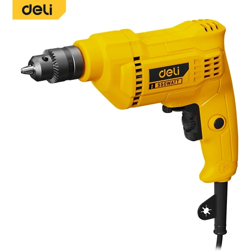 Дрель сетевая DELI 500Вт DL-DZ10-E3 (ключевой патрон 10мм, 3300 об/мин, картон) 202427 фото 6