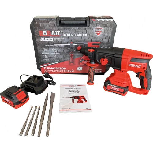 Перфоратор аккумуляторный BRAIT BCRH28-4DUBL 21.01.276.064 фото 4