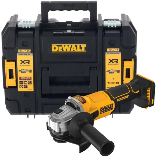 Аккумуляторная угловая шлифмашина DEWALT DCG407NT, 18В, 125мм, 9000 об/мин, без АКБ и ЗУ, в кейсе TSTAK DCG407NT-XJ