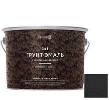Грунт-эмаль Elcon Smith 3 в 1 с молотковым эффектом чёрная 10 кг