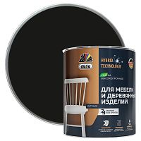 Эмаль для мебели и деревянных изделий Dufa акриловая матовая черная 2 л