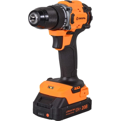 Дрель-шуруповерт аккумуляторная Вихрь ДА-20Л-2К/БП 2,0 А/ч, бесщеточный двигатель, 70Нм 72/14/67 фото 7 Дрель-шуруповерт аккумуляторная Вихрь ДА-20Л-2К/БП 2,0 А/ч, бесщеточный двигатель, 70Нм 72/14/67 фото 7