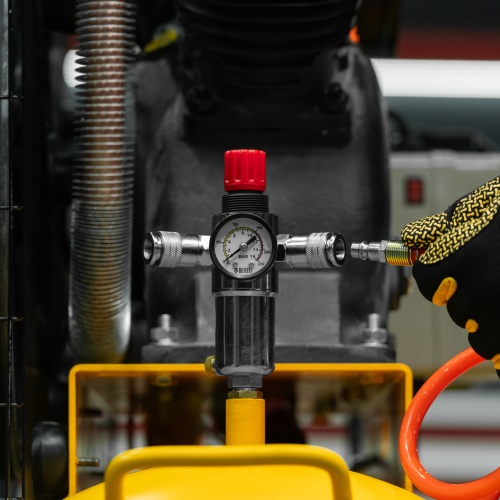 Компрессор воздушный рем. привод BCV 4000-T/100, 4,0 кВт, 100 литров, 690 л/мин Denzel фото 25