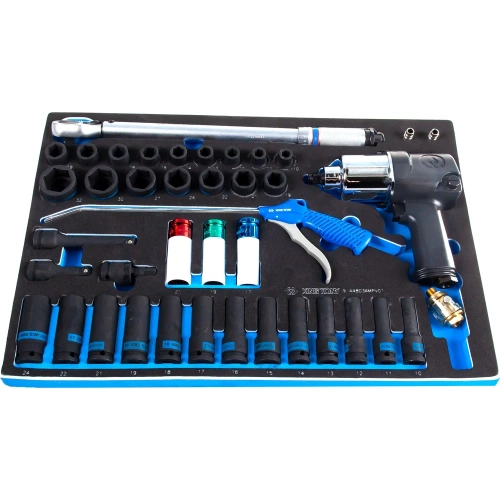 Набор пневмоинструмента KING TONY с принадлежностями, ложемент, 41 предмет 9-44803AMPV01 фото 4