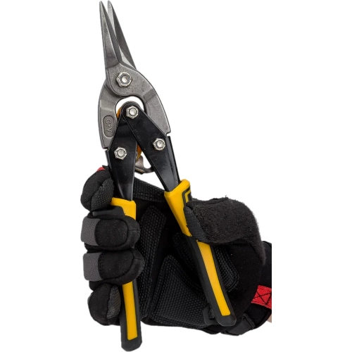 Ножницы по металлу Ultima 250 мм, пряморежущие, обрезиненные рукоятки 119019 фото 6