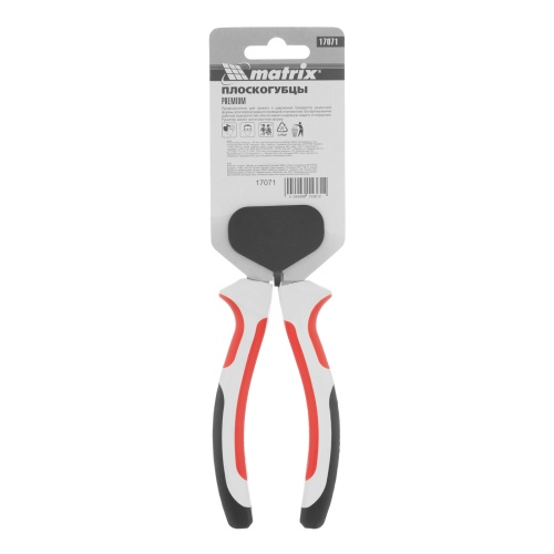 Плоскогубцы Premium, 180 мм, трехкомпонентные рукоятки Matrix фото 7