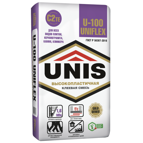 Клей эластичный Unis Uniflex U-100 25 кг Клей эластичный Unis Uniflex U-100 25 кг
