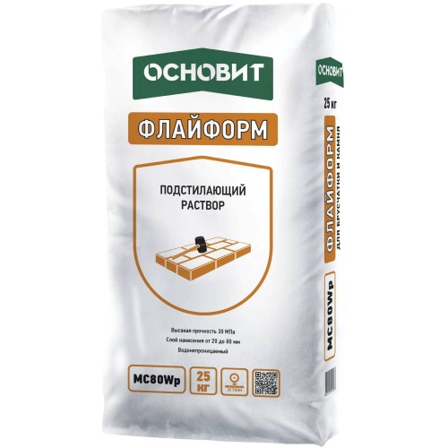 Раствор монтажный подстилающий Основит Флайформ MC 80 WP водонепроницаемый 25 кг