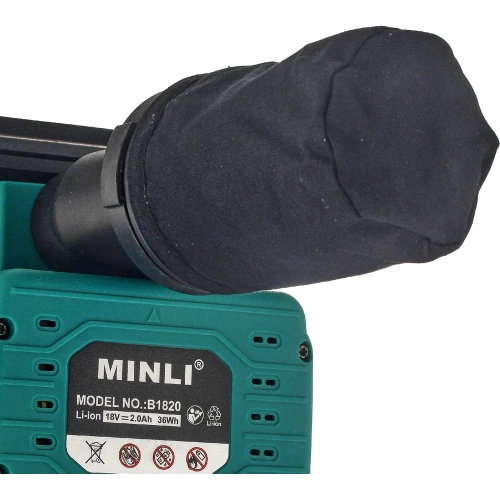 Аккумуляторная бесщеточная эксцентриковая шлифовальная машина MINLI 110x100mm Li-ion 18Vx2 DC701-2.0A фото 8