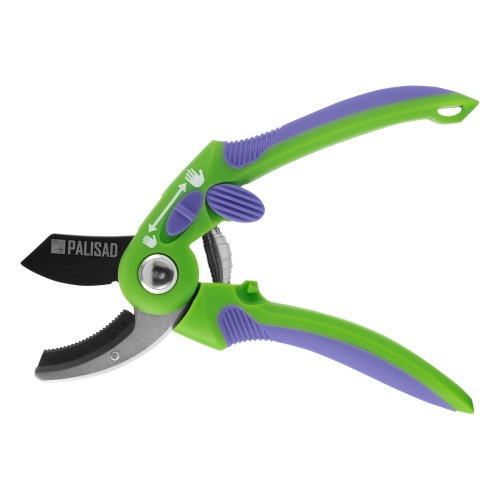 Секатор с наковальней, 215 мм, регулировка захвата, двухкомпонентные рукоятки, Palisad фото 3