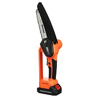 Электропила аккумуляторная ЕРМАК 1АКБ, шина 150 мм, бесщеточная, пластиковый кейс, 2.0Ач Li-ion 691-188