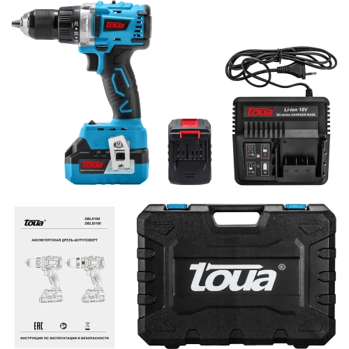 Аккумуляторный шуруповерт TOUA DBLD180 18,1АКБ+ЗУ DBLD180-1 фото 10