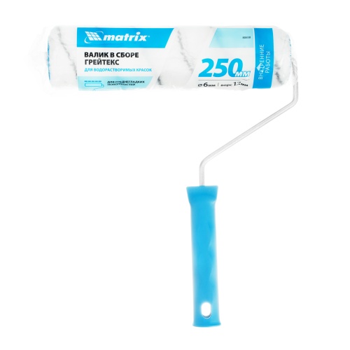 Валик "Грейтекс", 250 мм, ворс 12 мм, D 48 мм, D ручки 6 мм, полиакрил Matrix фото 6