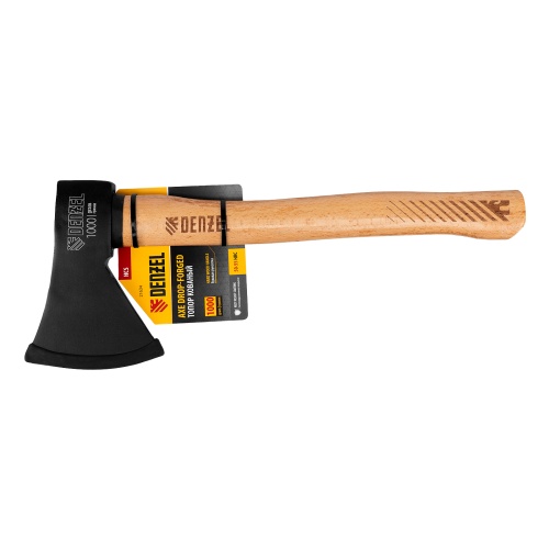 Топор, 1000 г, кованый, буковое топорище Denzel фото 7