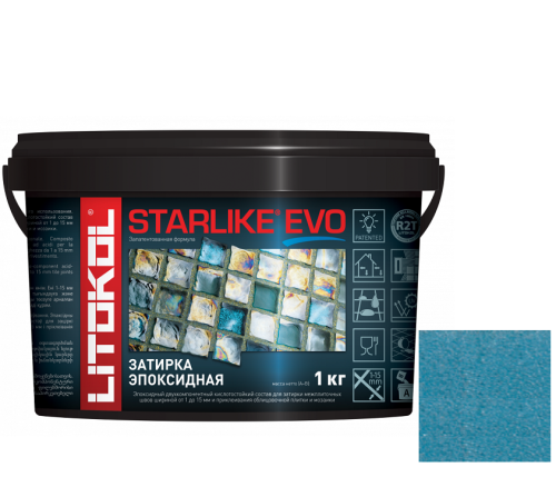 Затирка эпоксидная для швов Litokol Starlike Evo S.340 Blu Denim 1 кг