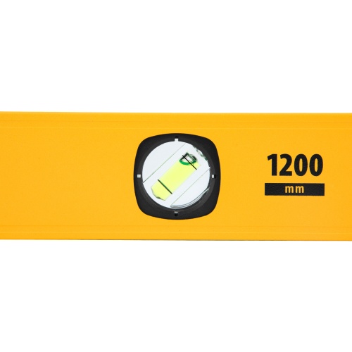 Уровень алюминиевый, магнит, фрезерованный, 3 глазка (1 зеркал.) 0,5 мм/м, 1200 мм Denzel фото 8