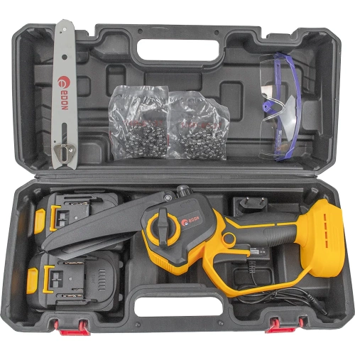 Мини-цепная пила аккумуляторная EDON ANS-21/6BL бесщеточная (21В.,15.2см.) 25165 фото 6 Мини-цепная пила аккумуляторная EDON ANS-21/6BL бесщеточная (21В.,15.2см.) 25165 фото 6