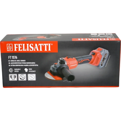 Аккумуляторная угловая шлифовальная машина Felisatti FT (картон, без аккум.) 1576 фото 9