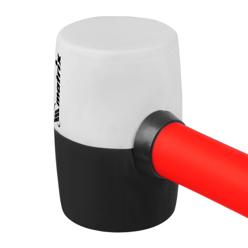 Киянка резиновая, 225 г, черно-белая резина, фибергласовая рукоятка Matrix фото 4