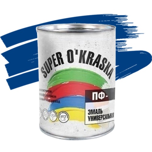 Эмаль Super Okraska ПФ-115 синяя глянцевая 1,9 кг