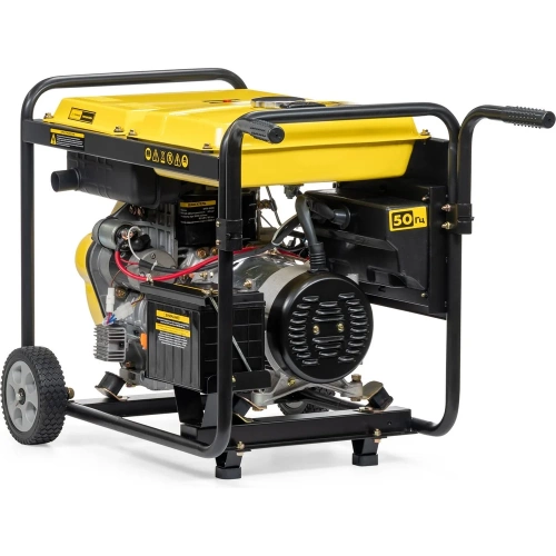 Генератор дизельный CHAMPIOND G6501E-3 400В 6,2/6,8 кВА 8,9 лс, 12,5 л, 12V эл.стартер, колеса, счетчик VIDG6501E-3 фото 5