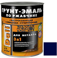 Грунт-эмаль по ржавчине Dali 3 в 1 гладкая RAL 5002 ультрамарин 2 л