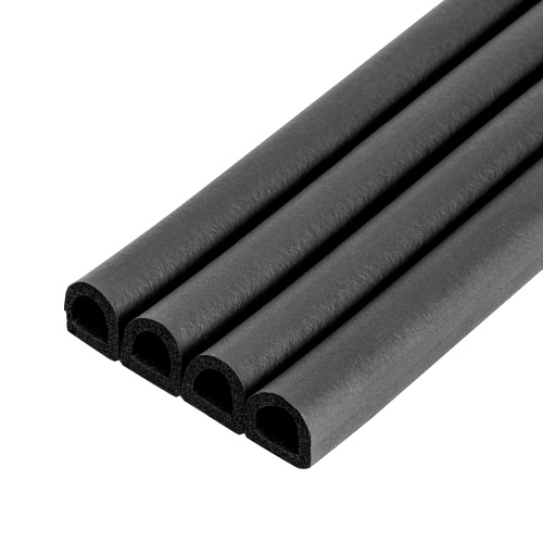 Уплотнитель резиновый 14х12 мм для широких щелей, 12 м, профиль "D", черный  Сибртех фото 4