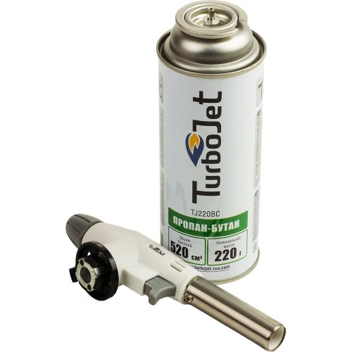 Горелка с пьезоподжигом TJ74 + газовый баллон TJ220 Turbojet TJ723-B фото 4 Горелка с пьезоподжигом TJ74 + газовый баллон TJ220 Turbojet TJ723-B фото 4