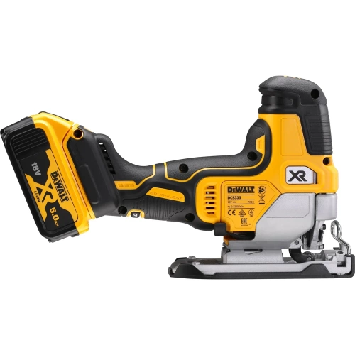 Аккумуляторный лобзик DEWALT DCS335P2, 18 В, 3200 ход/мин, 26 мм, с 2 АКБ 5 Ач и ЗУ, в кейсе TSTAK DCS335P2-QW фото 5