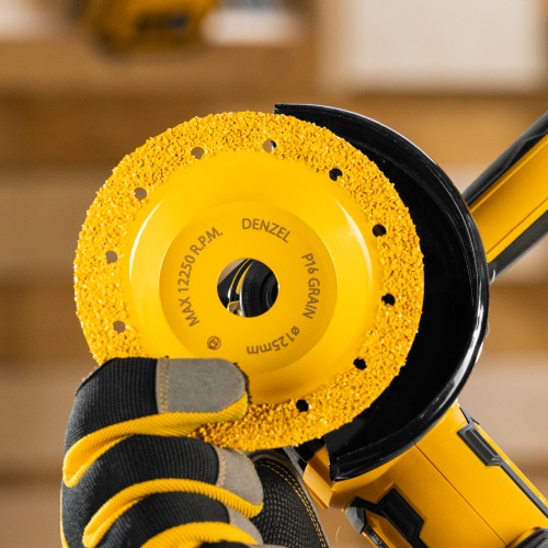 Чашка твёрдосплавная зачистная,125 мм, Плоская, среднее зерно #16// Denzel фото 8