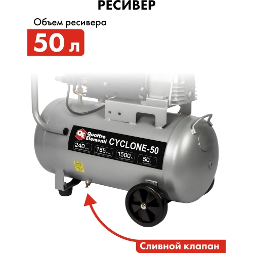 Поршневой масляный компрессор QUATTRO ELEMENTI CYCLONE-50 248-634 фото 10