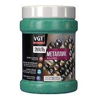 Эмаль универсальная VGT металлик изумруд 0,23 кг
