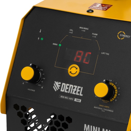 Аппарат инвертор. полуавтомат. сварки Mini MIG-140FG, 140 А, ПВ 60% Denzel фото 11