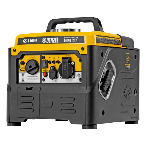 Генератор инверторный GS-1100iF, 1,1 кВт, 230 В, ручной старт DENZEL фото 16