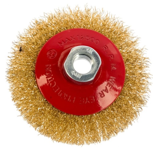 Корщетка-колесо Fit 39051 стальная волнистая М14 115 мм